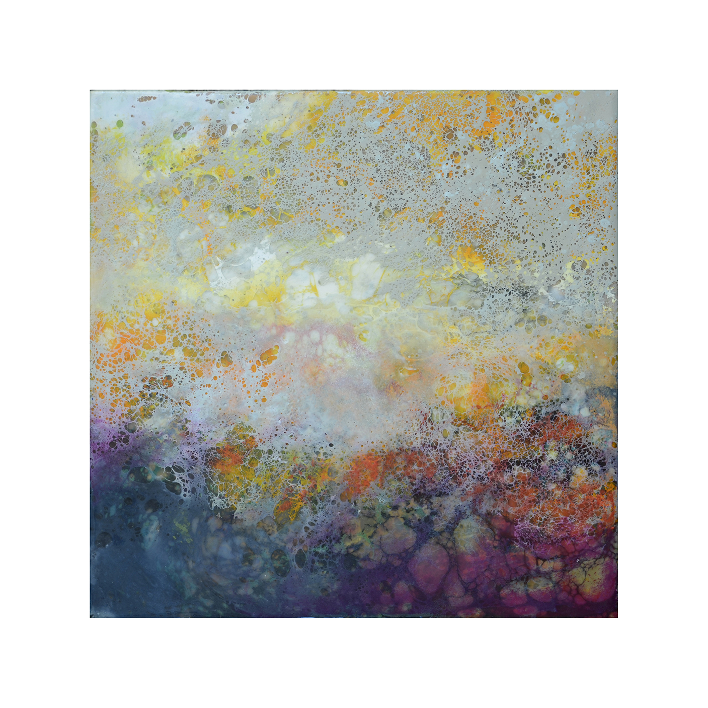   Evening Comes 2   12 x 12  Encaustic on Panel  $300 