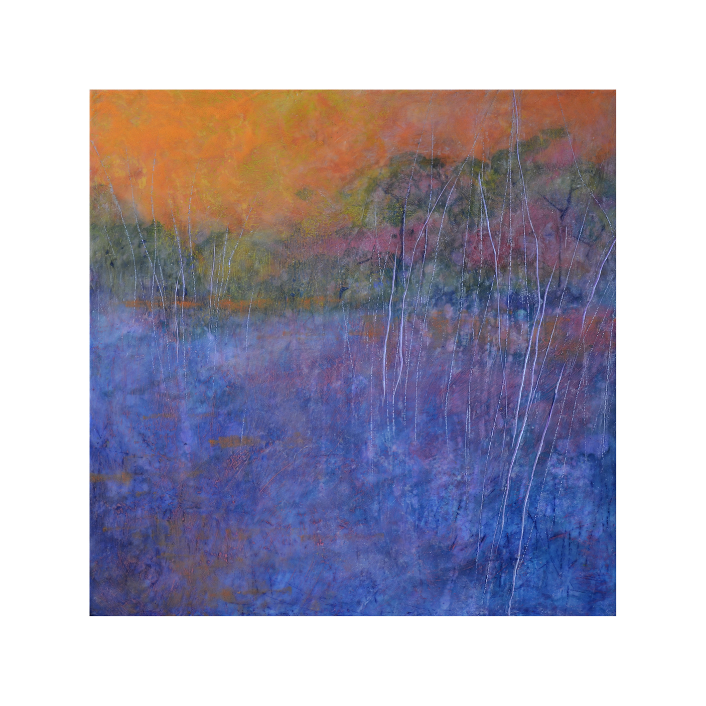   Evening Comes 3   24 x 24  Encaustic on Panel  $1000 