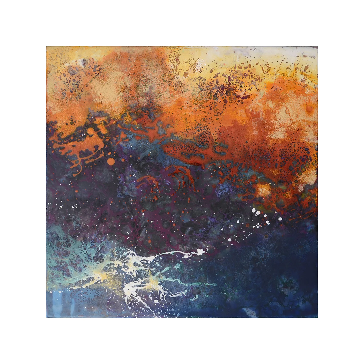 Evening Comes 1 12 x 12 Encaustic on Panel $300
