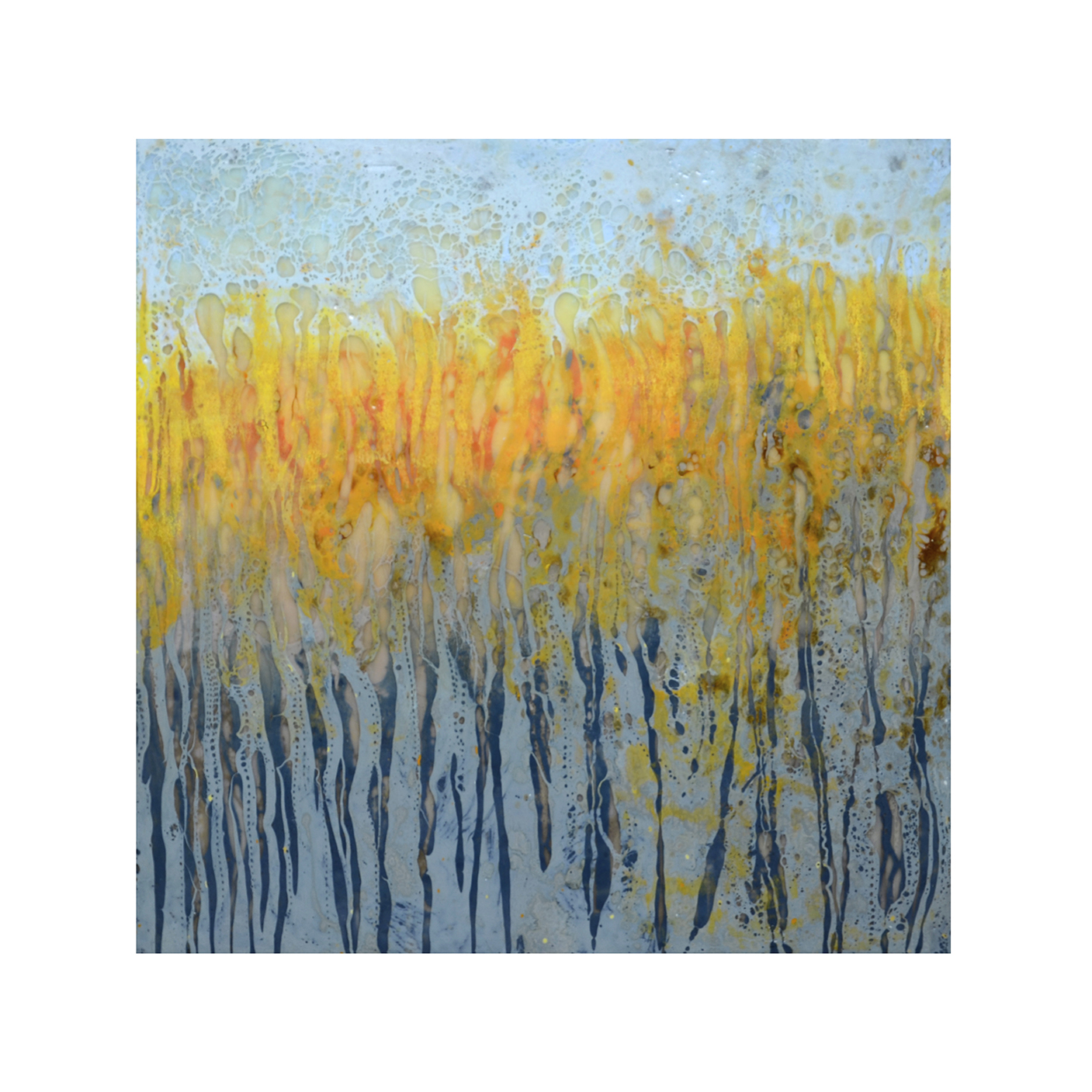 Hillcrest Aglow 2 12 x 12 Encaustic on Panel $300