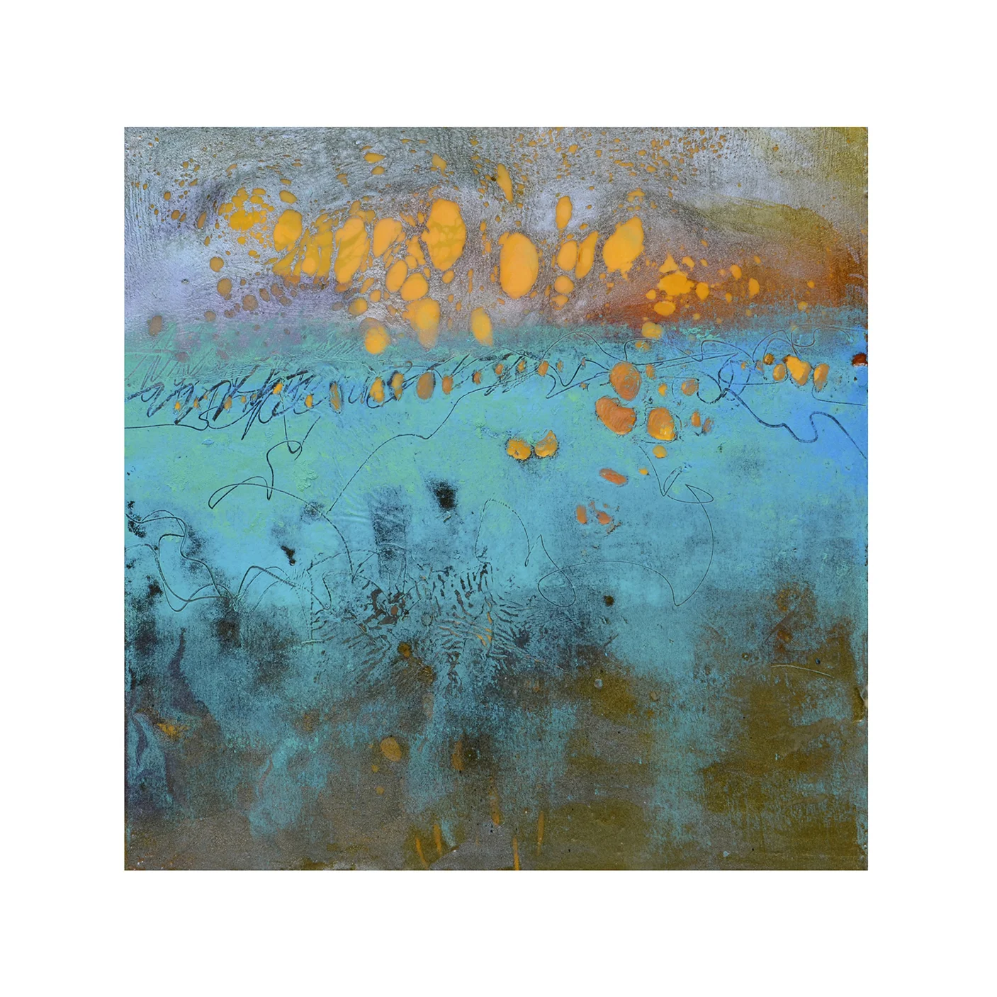 Kosmos 35 12 x 12 Encaustic on Panel $300