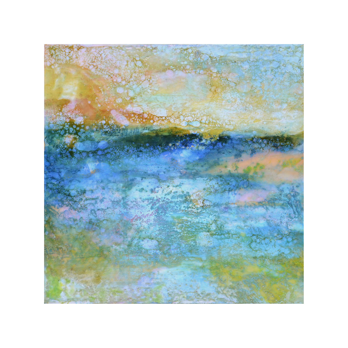 Placid Afternoon 1 12 x 12 Encaustic on Panel $300