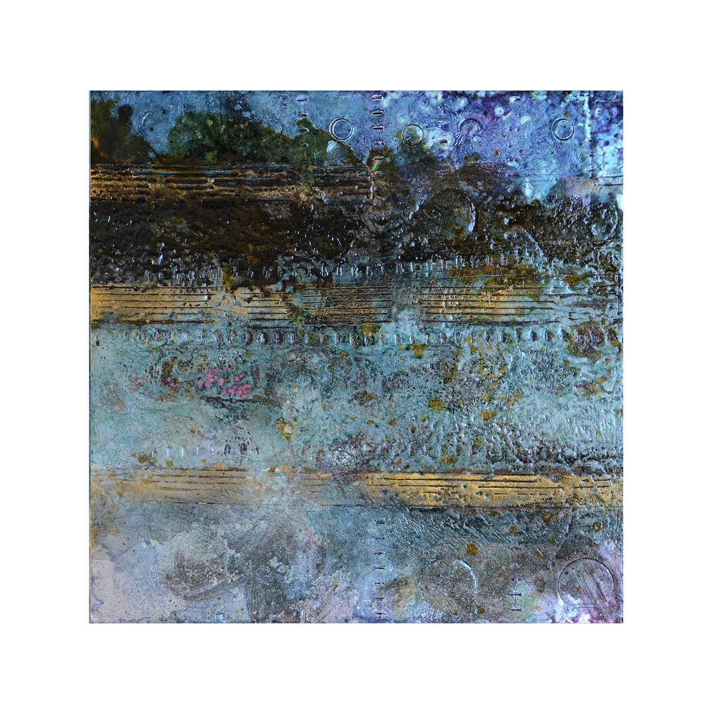 Soft Reverberations 4 12 x 12 Encaustic on Panel $300