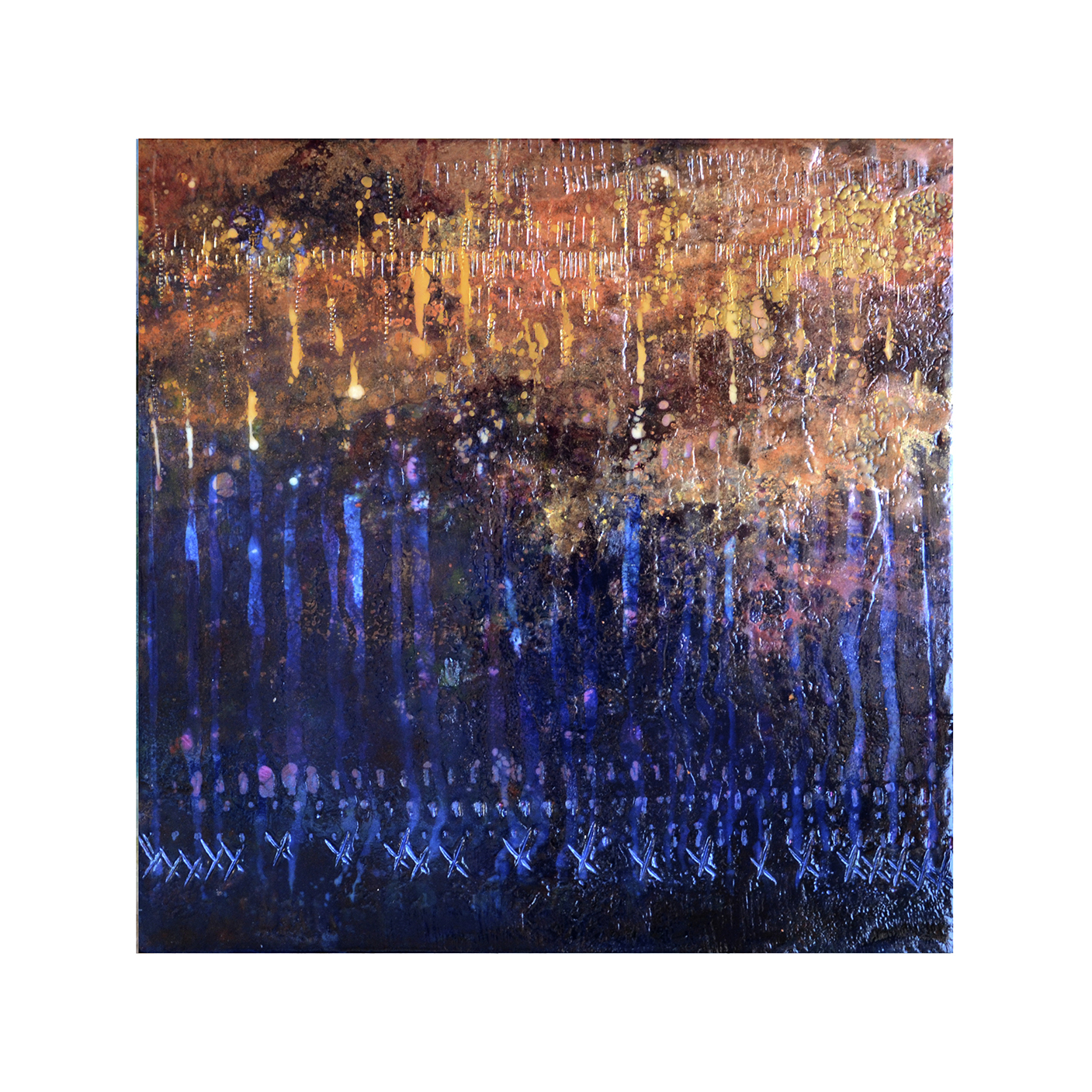 Soft Reverberations 5 12 x 12 Encaustic on Panel $300