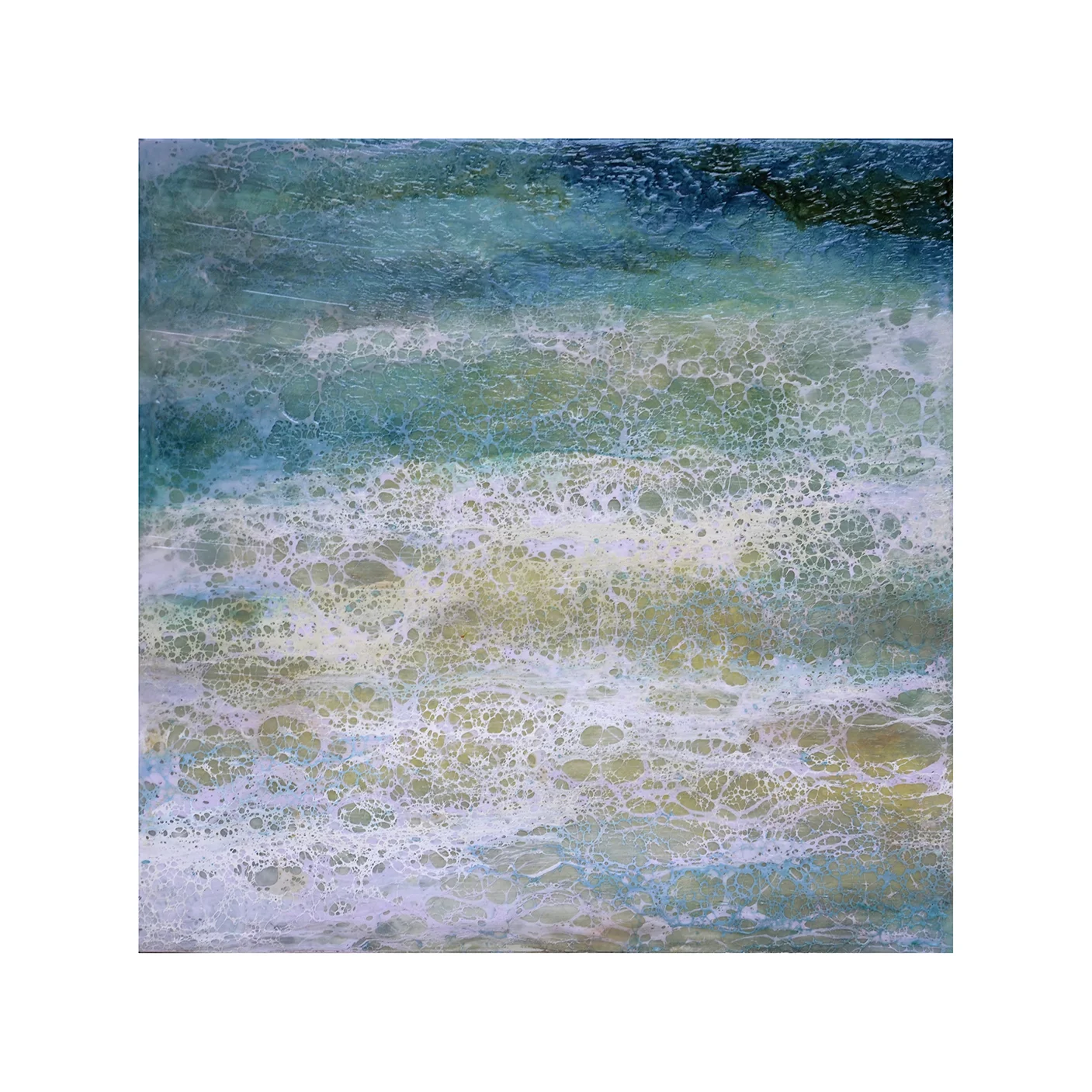 Tranquil Shore 5 12 x 12 Encaustic on Panel $300