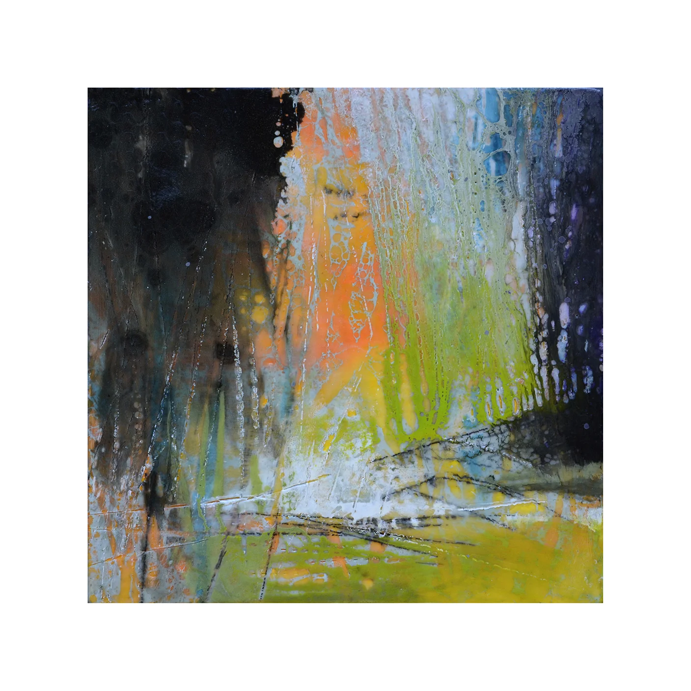 Tropical Immersion 2 12 x 12 Encaustic on Panel $300