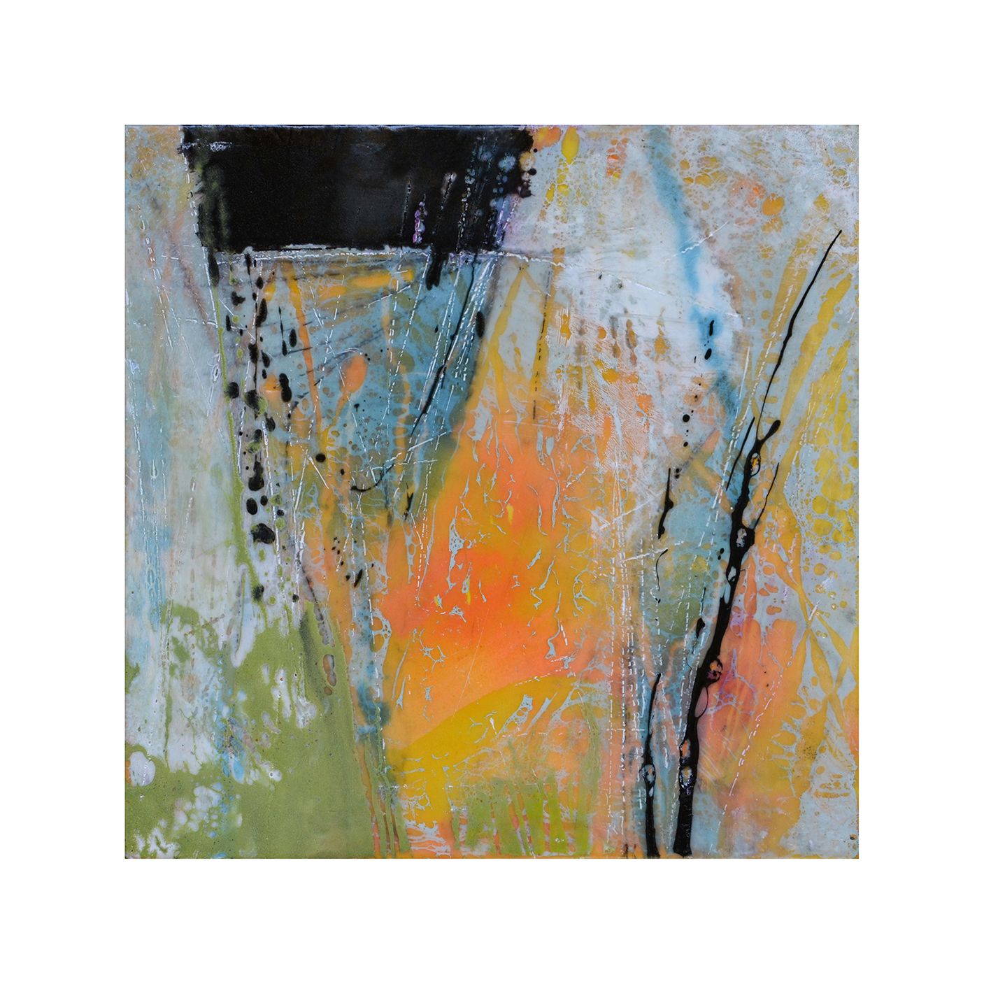 Tropical Immersion 4 12 x 12 Encaustic on Panel $300