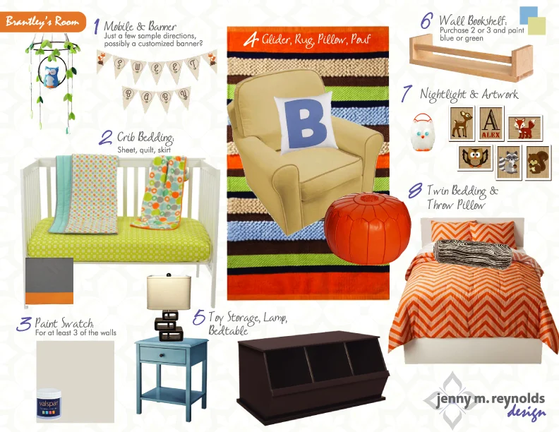 Orange & Blue Nursery eDesign