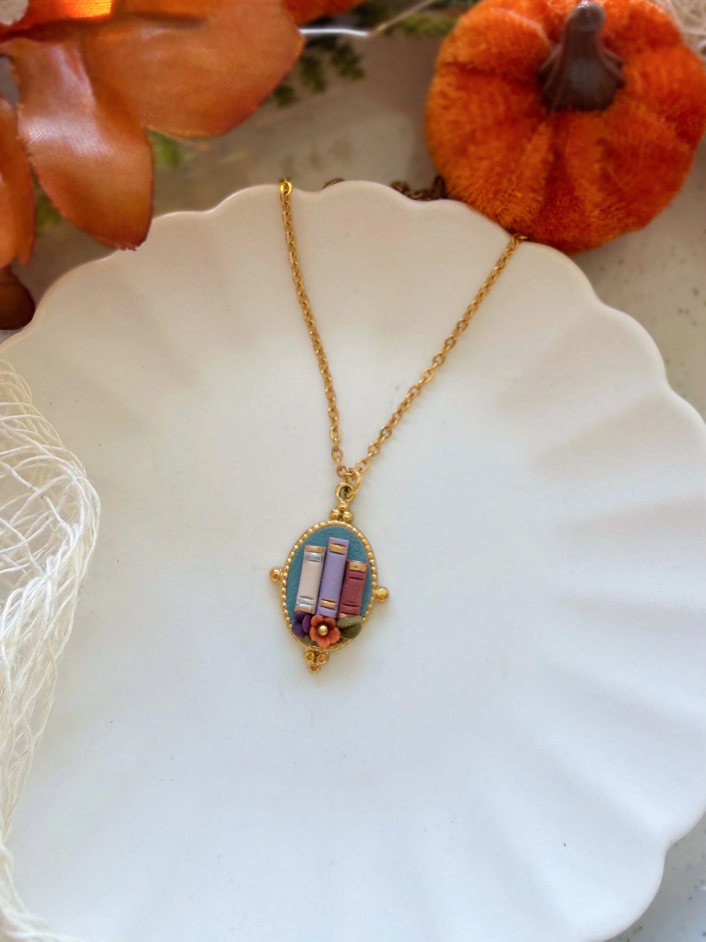 Book Shelf Necklace
