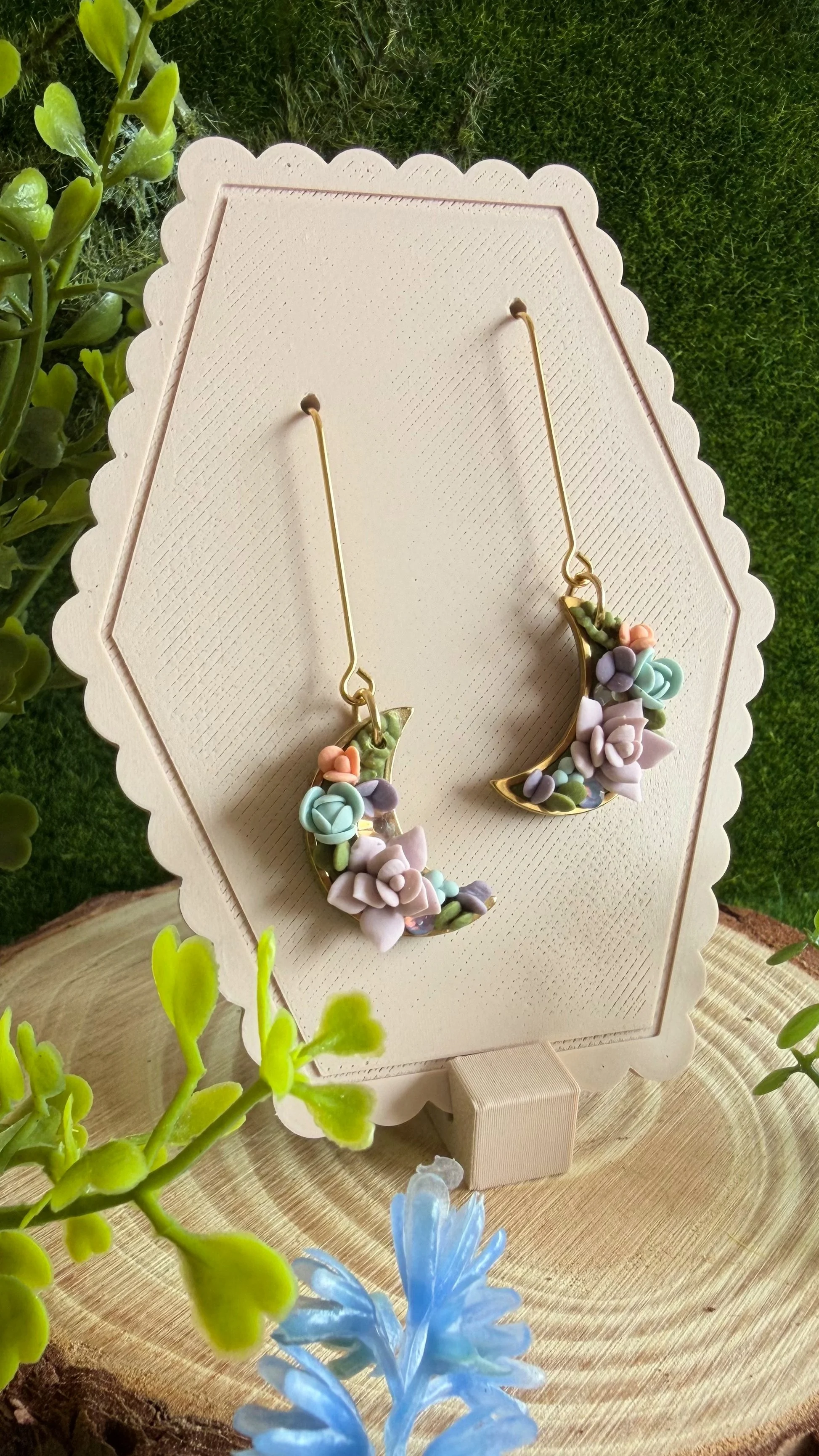 Succulent Luna Earrings V
