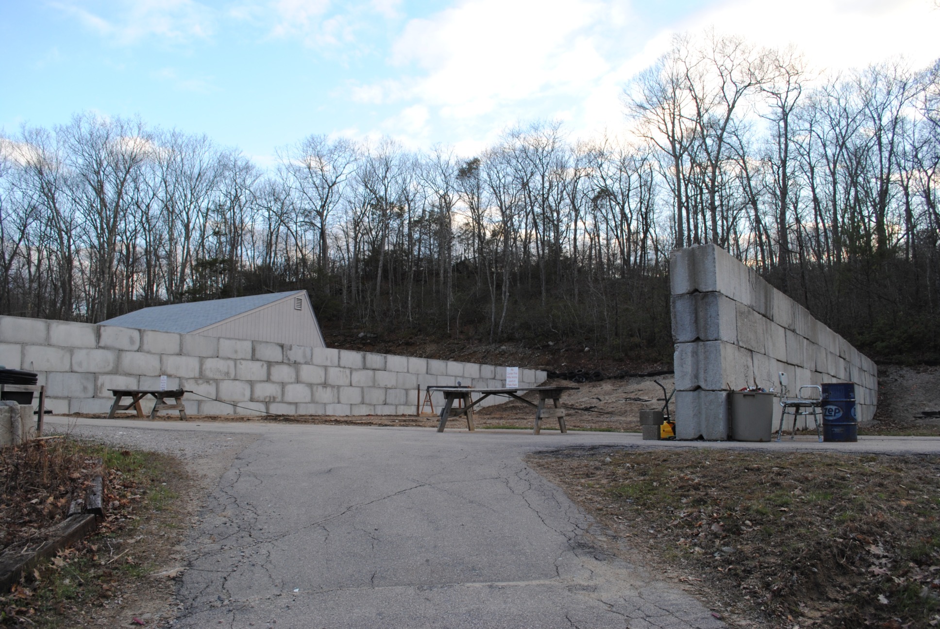 Middle pistol range perspective