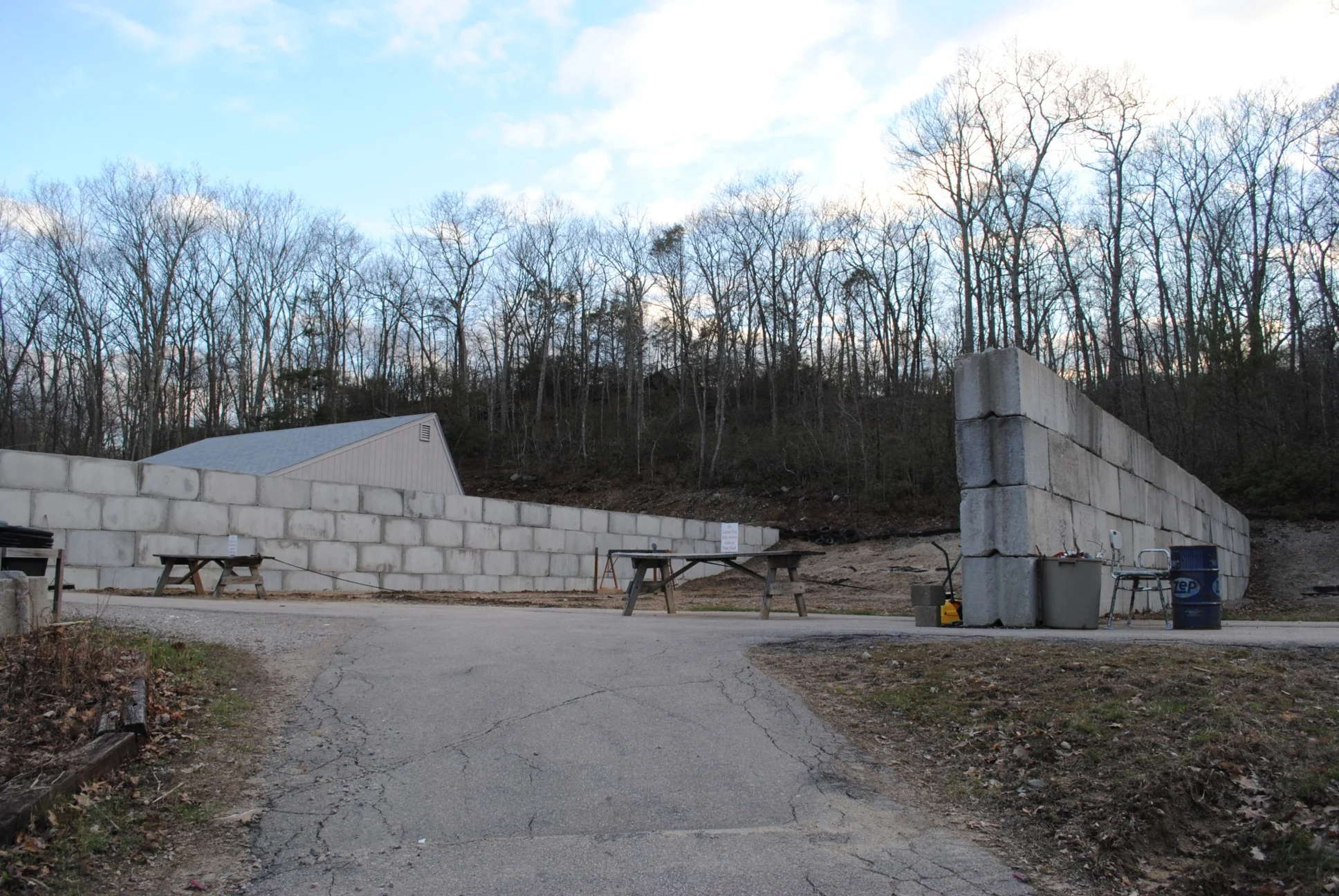 Middle pistol range perspective