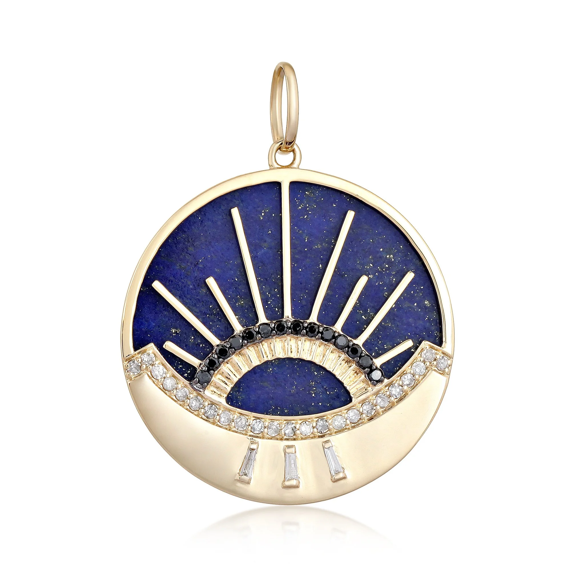 Celestial Day Lapis and Diamond Pendant