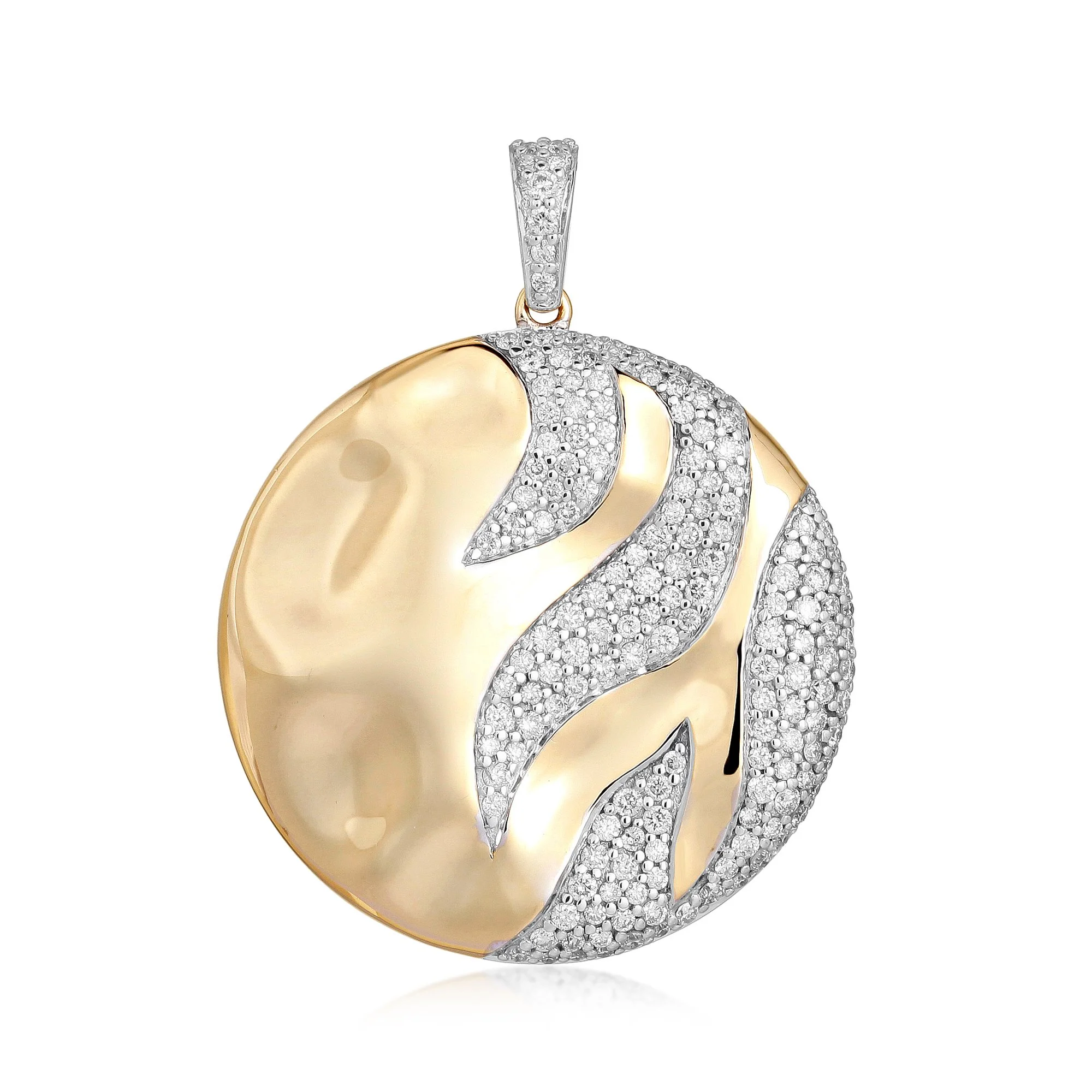 Diamond Hammered Pendant