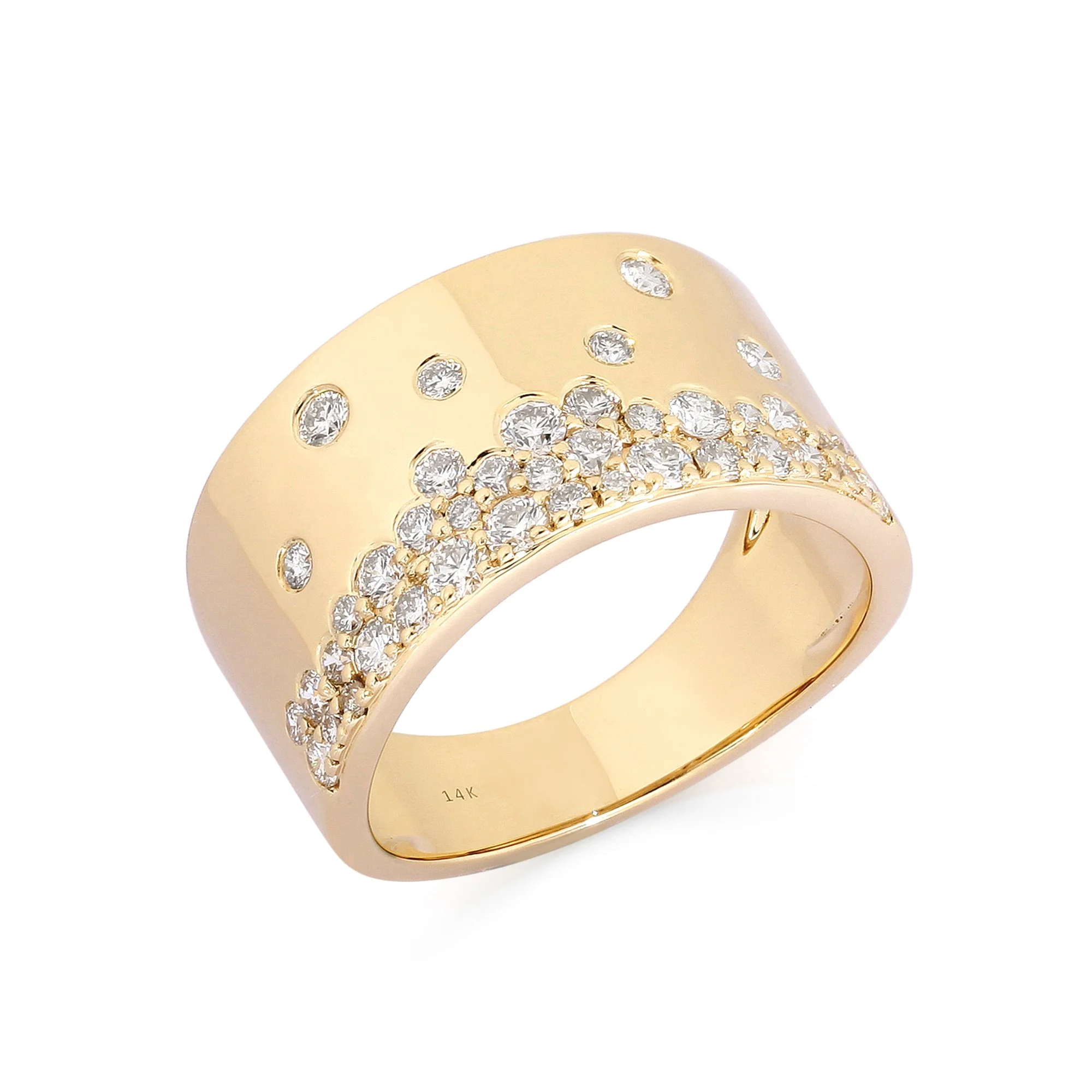 Sugar Diamond Cigar Band Ring
