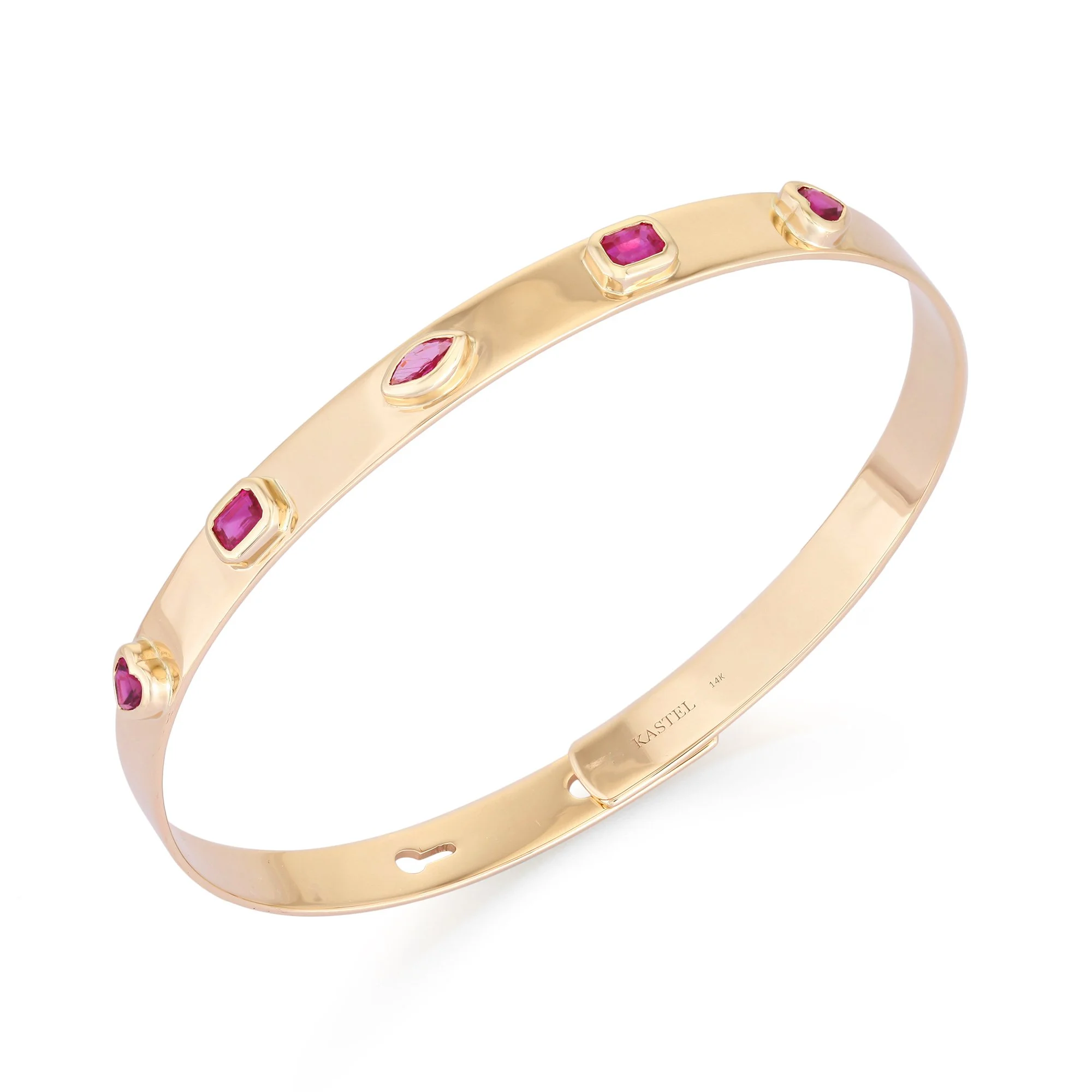 ESSENTIAL  RUBY MULTI SHAPE BANGLE