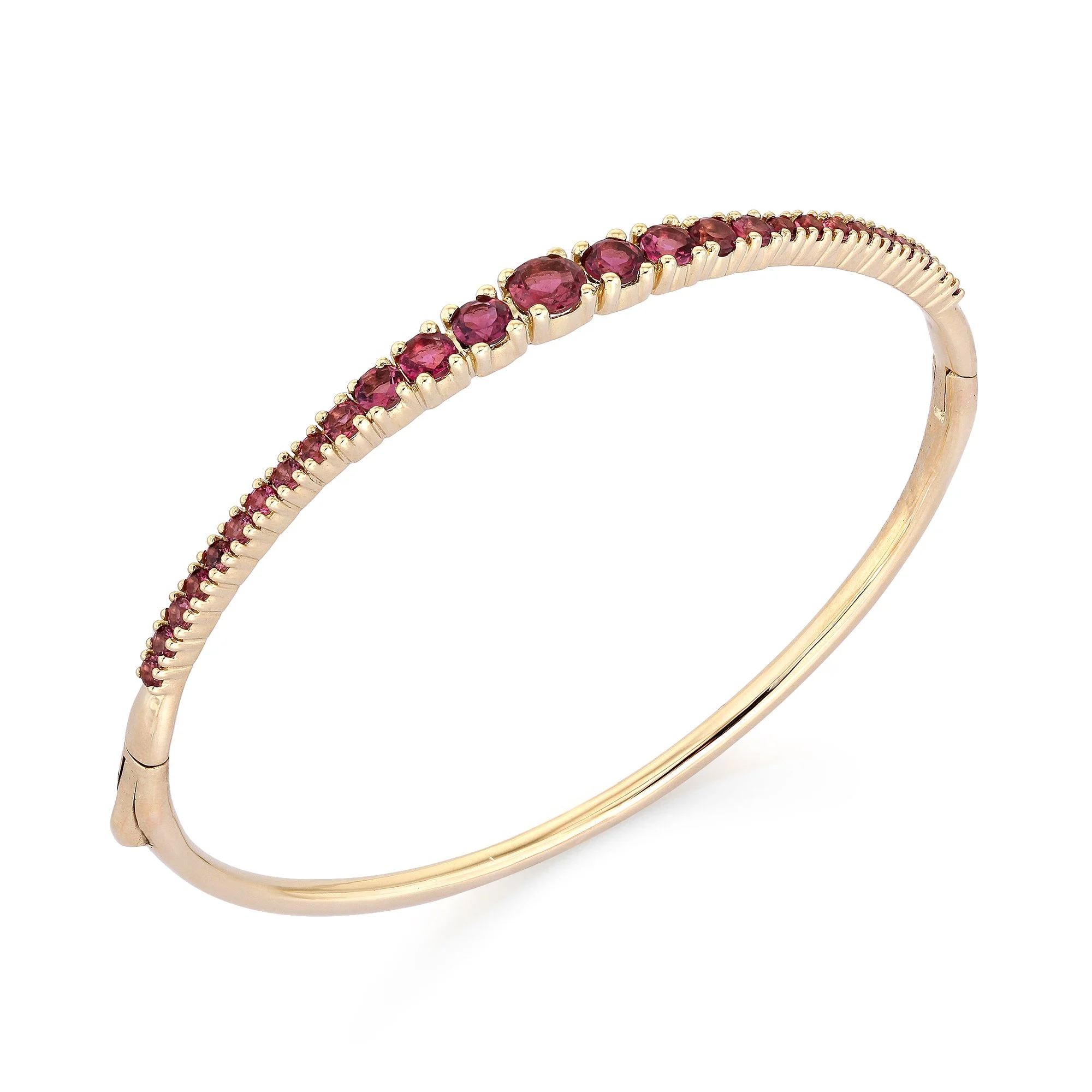 PINK TOURMALINE ROUND BANGLE