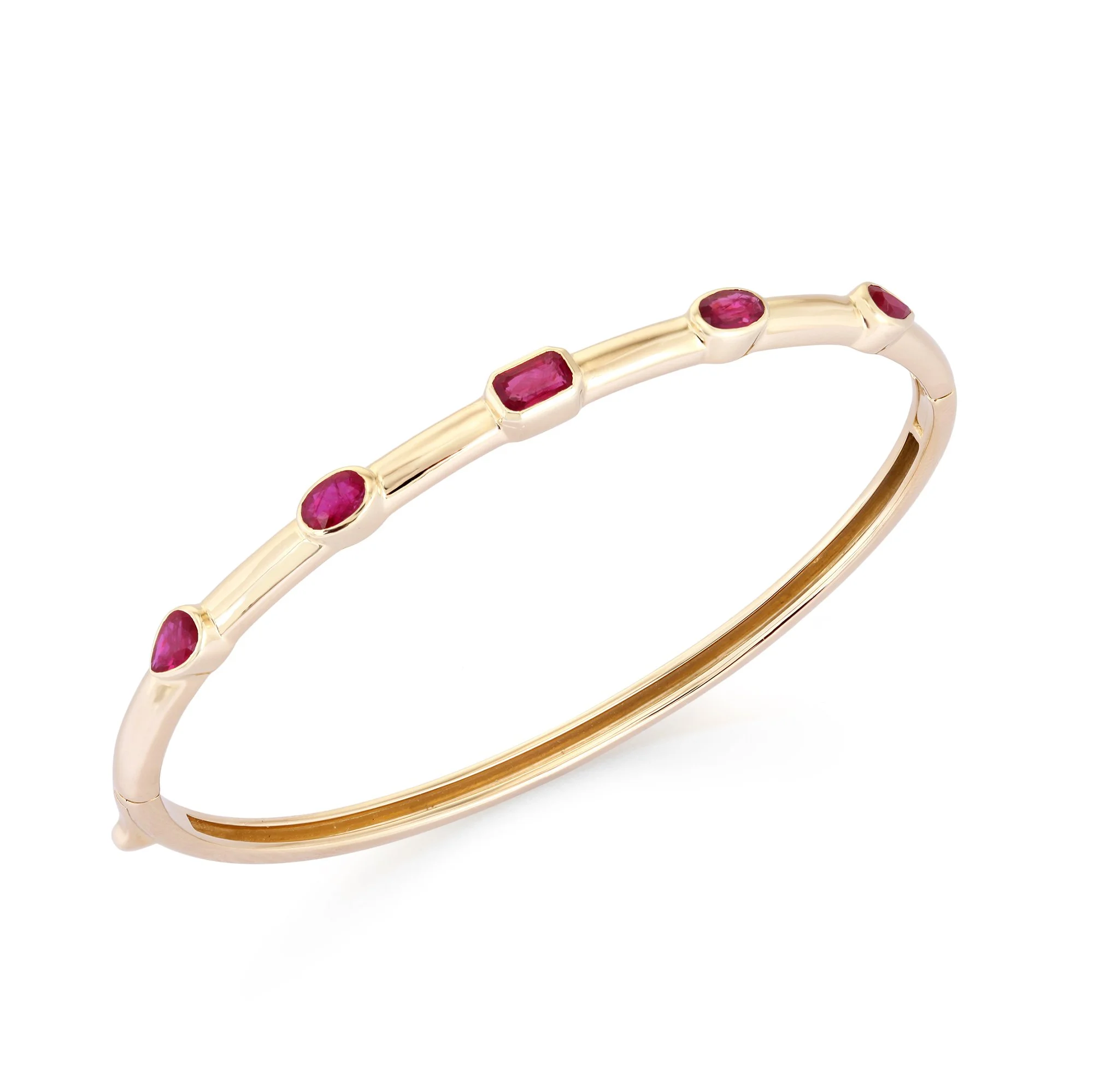Ruby Multi Shape Bezal Bangle