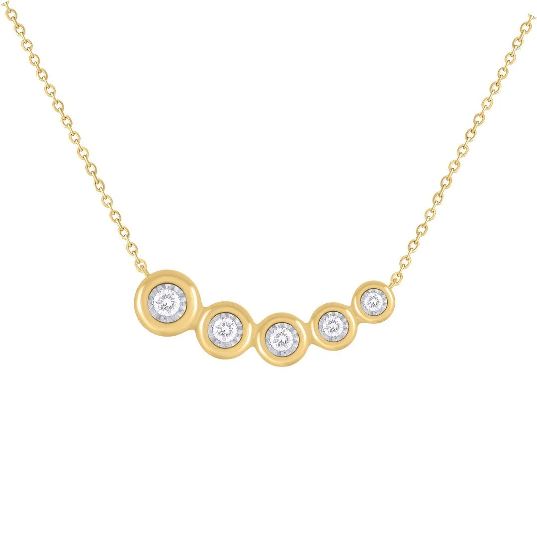 Illusion Diamond Bezel Necklace