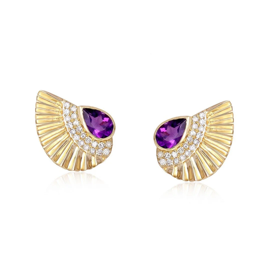 Inca Amethyst Studs