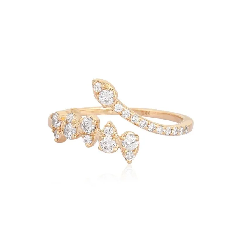 Serpentina Diamond Wrap Ring diamond .36ct 14kyg KASTEL