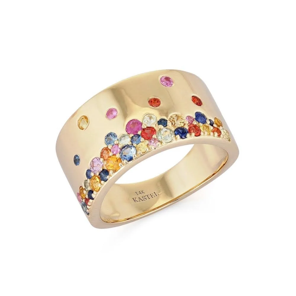 Sugar Multi Sapphire Cigar Band