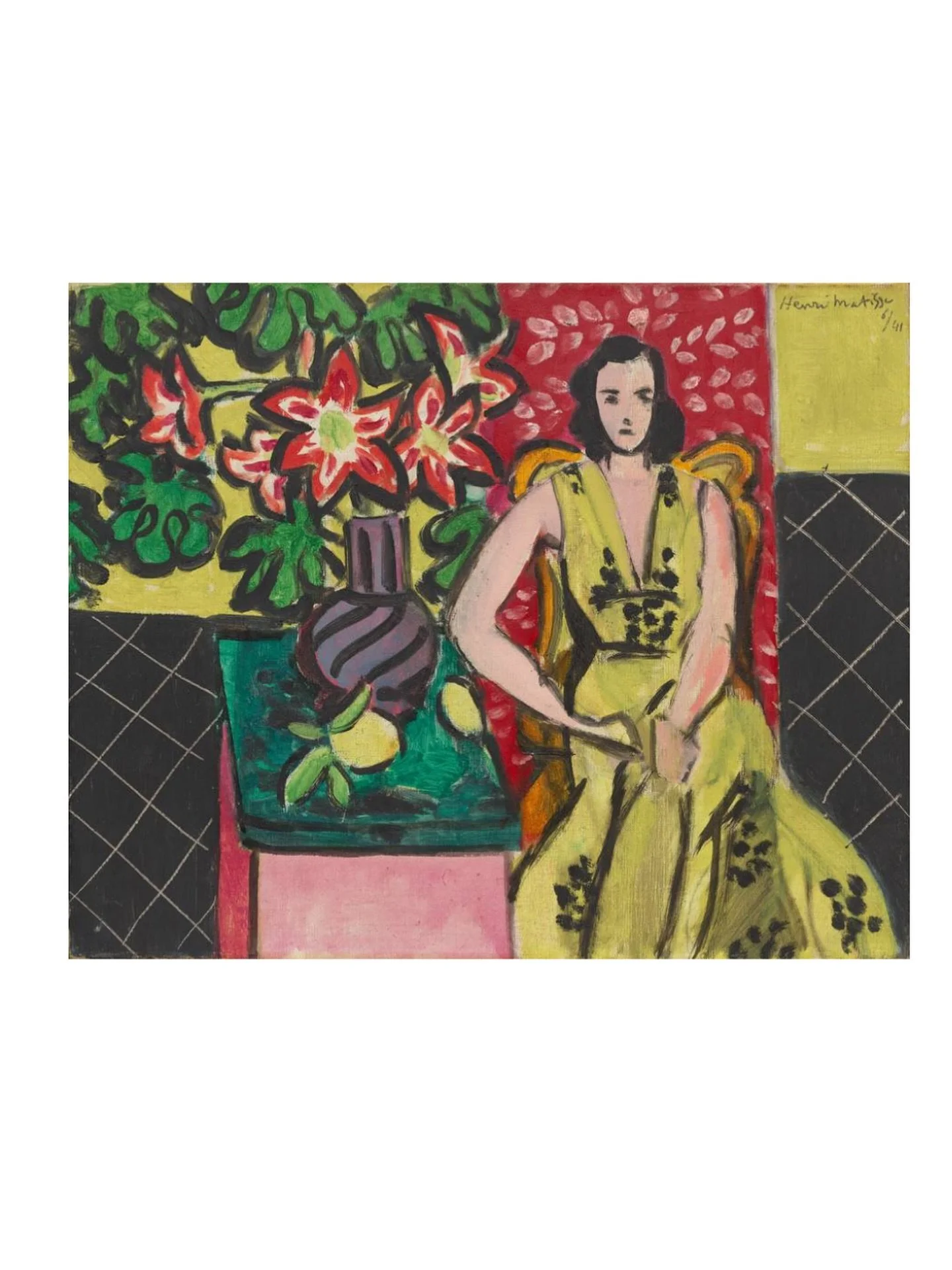 Henri Matisse
Seated Woman with a Vase of Amaryllis. 1941