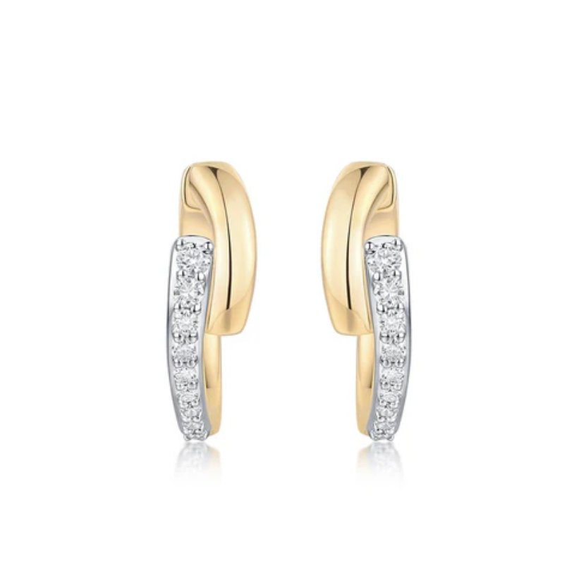 Bold Gold Diamond Hoop