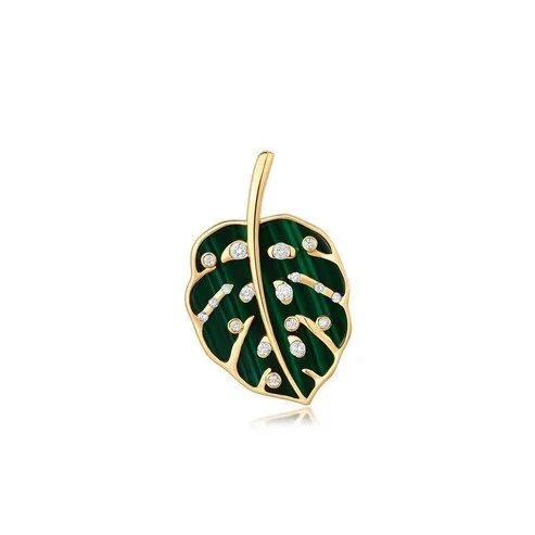 Malachite Leaf Pendant