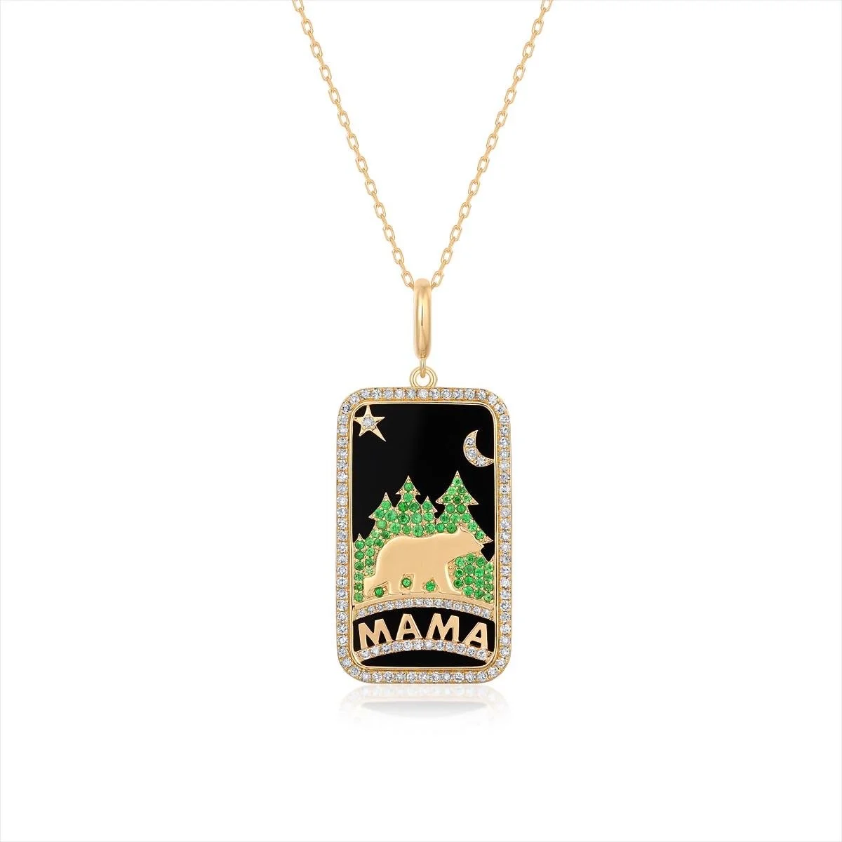 Summit Mama Bear Onyx Dog Tag
