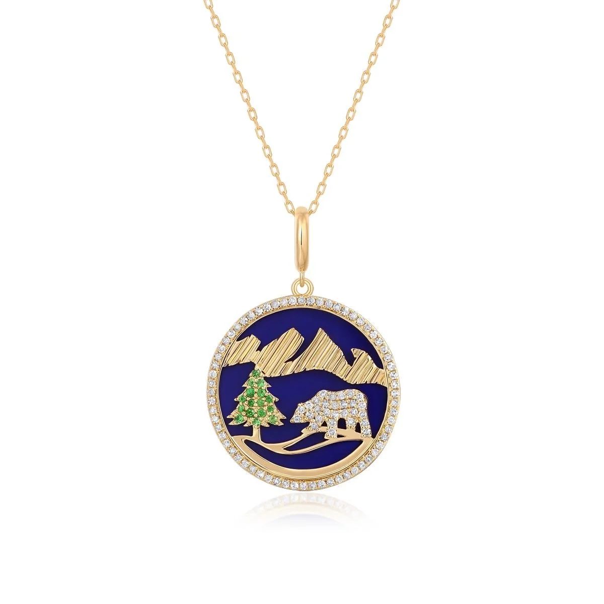 Summit Lapis Bear Pendant
