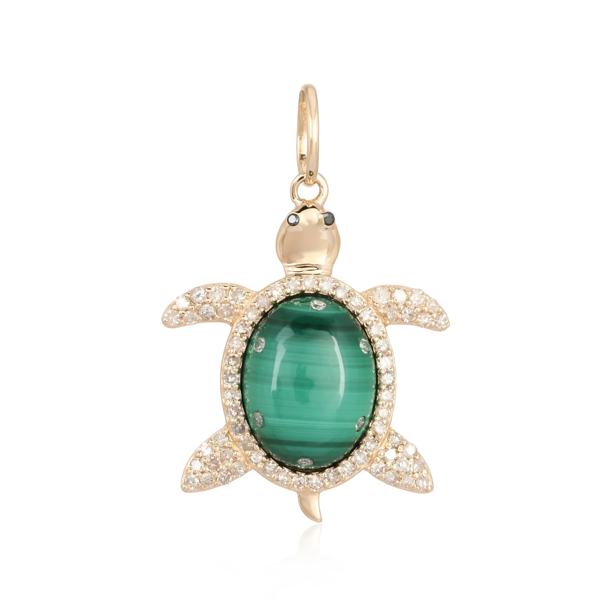 Malachite Turtle Pendant