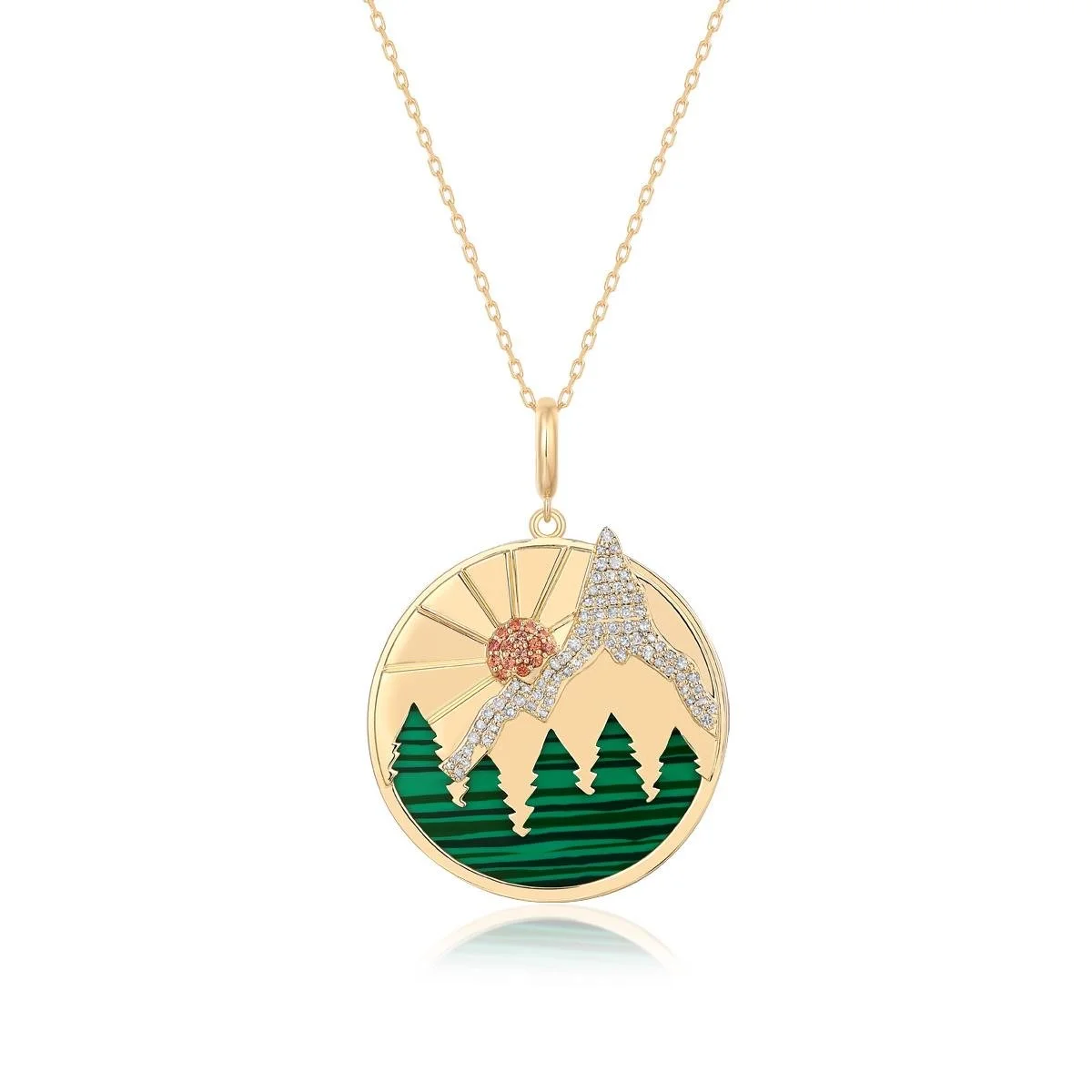 Summit Rising Sun Malachite Pendant