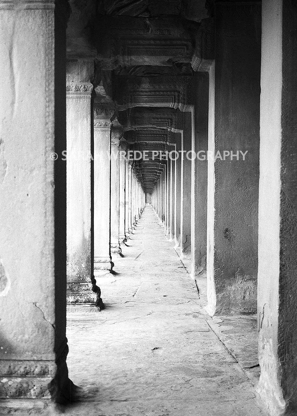 Vanishing, Angkor Wat, Siem Reap, Cambodia (35mm B+W Film)