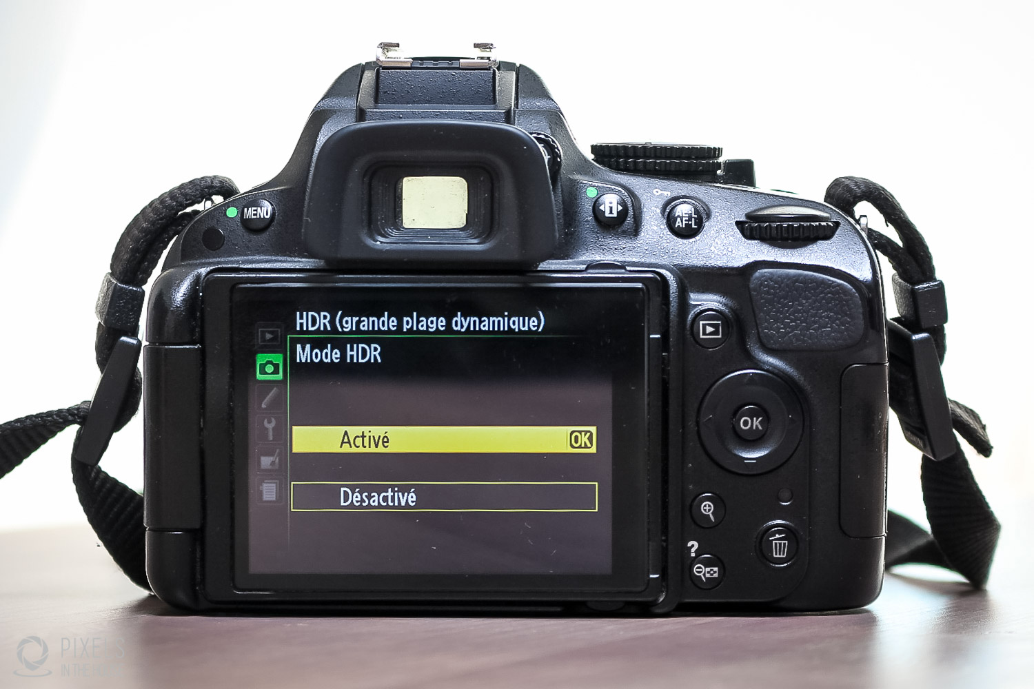 Étape 4 : Sélectionnez "Activé" afin de placer l'appareil en mode "HDR".