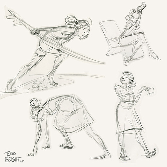 a few poses from a 'beach day' theme Gesture Drawing Workshop hosted at WDI. 