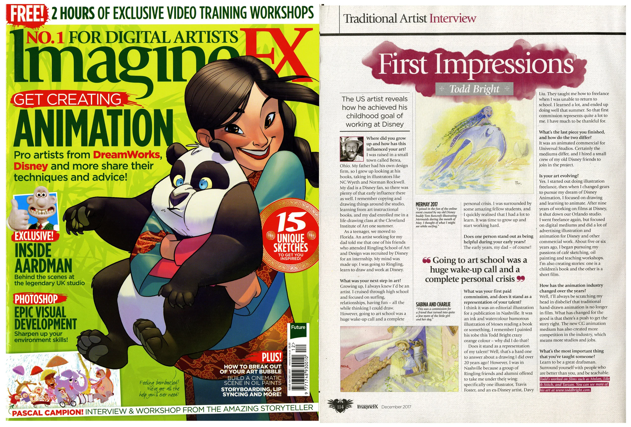 Todd Bright ImagineFX Magazine Interview, Animation Issue — Todd Bright Artist
