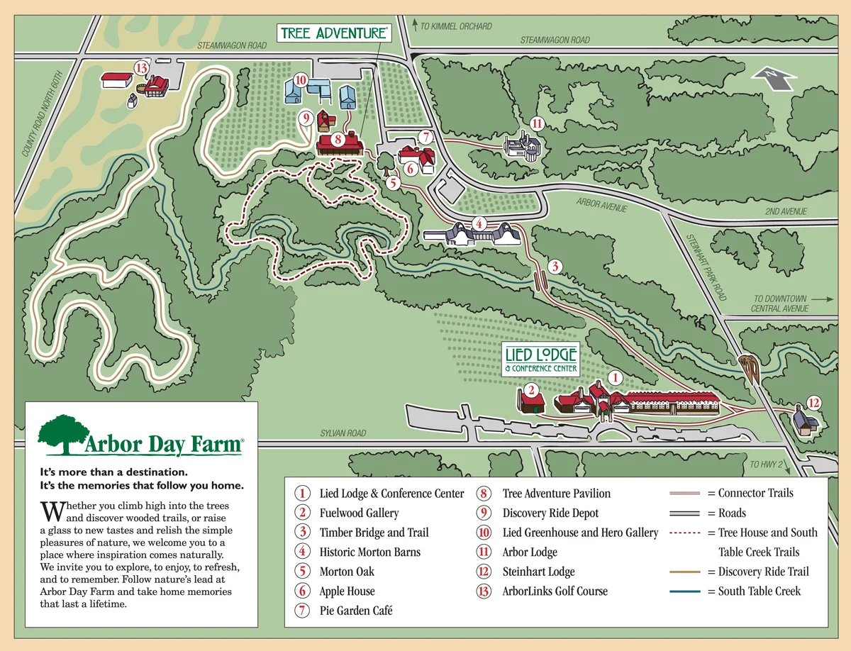 Arbor Day Farm Property Map