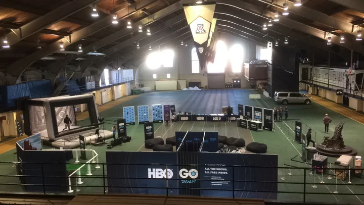 A snapshot of our event from the CU Boulder Fieldhouse before the masses descended upon it.