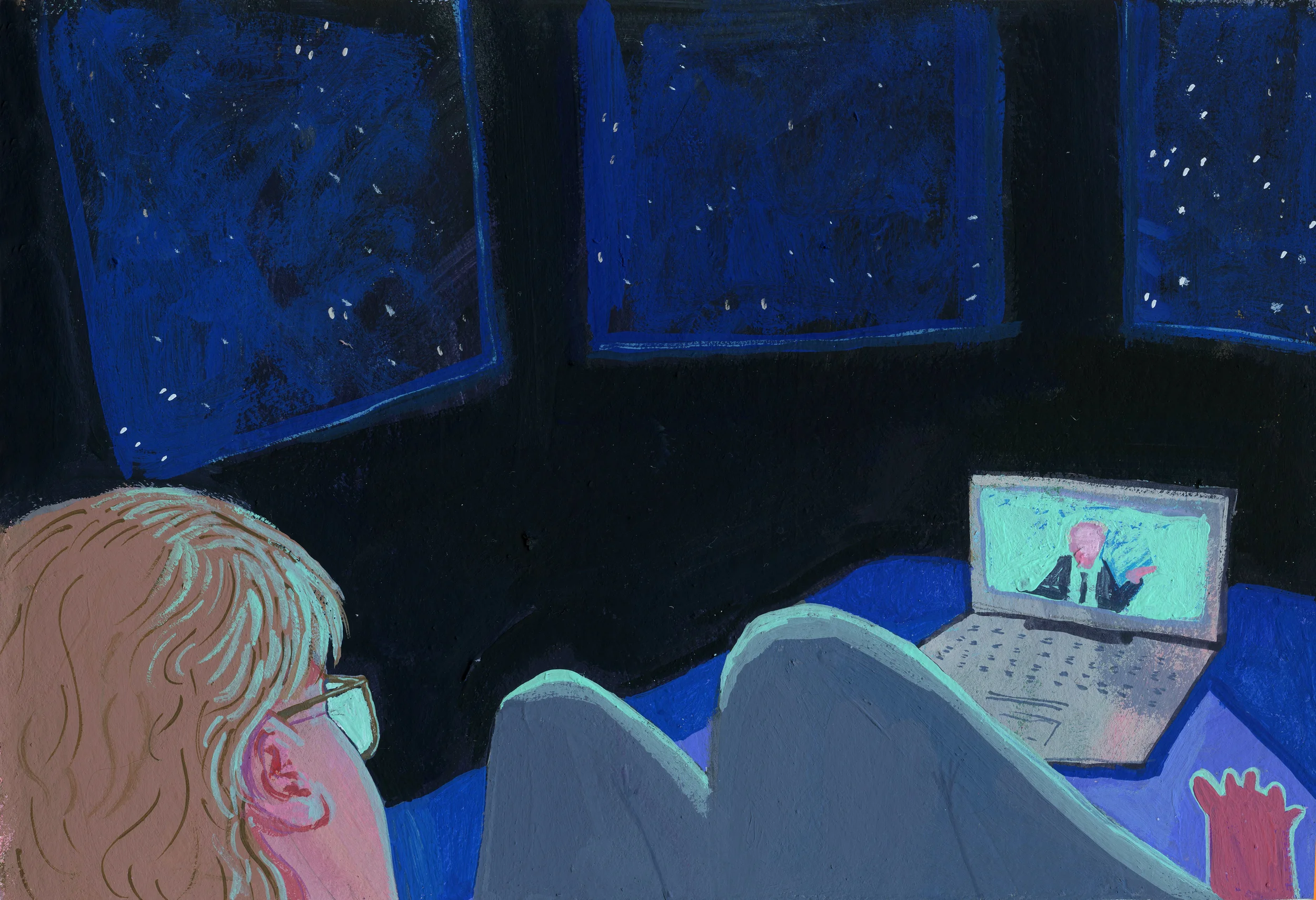 Watching the debate alone and in the dark like a scary movie