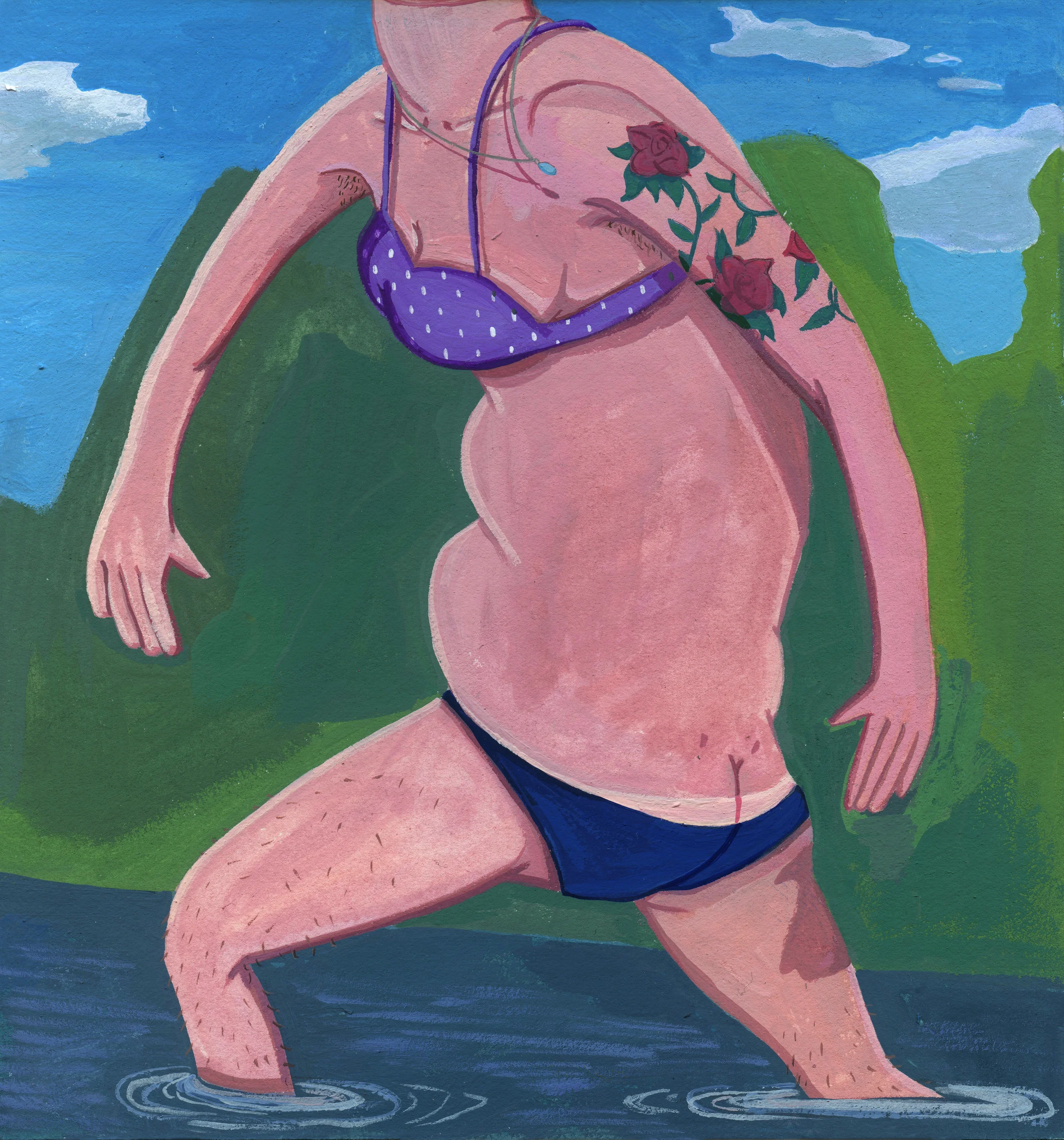 Wading through the creek to get back to your pants