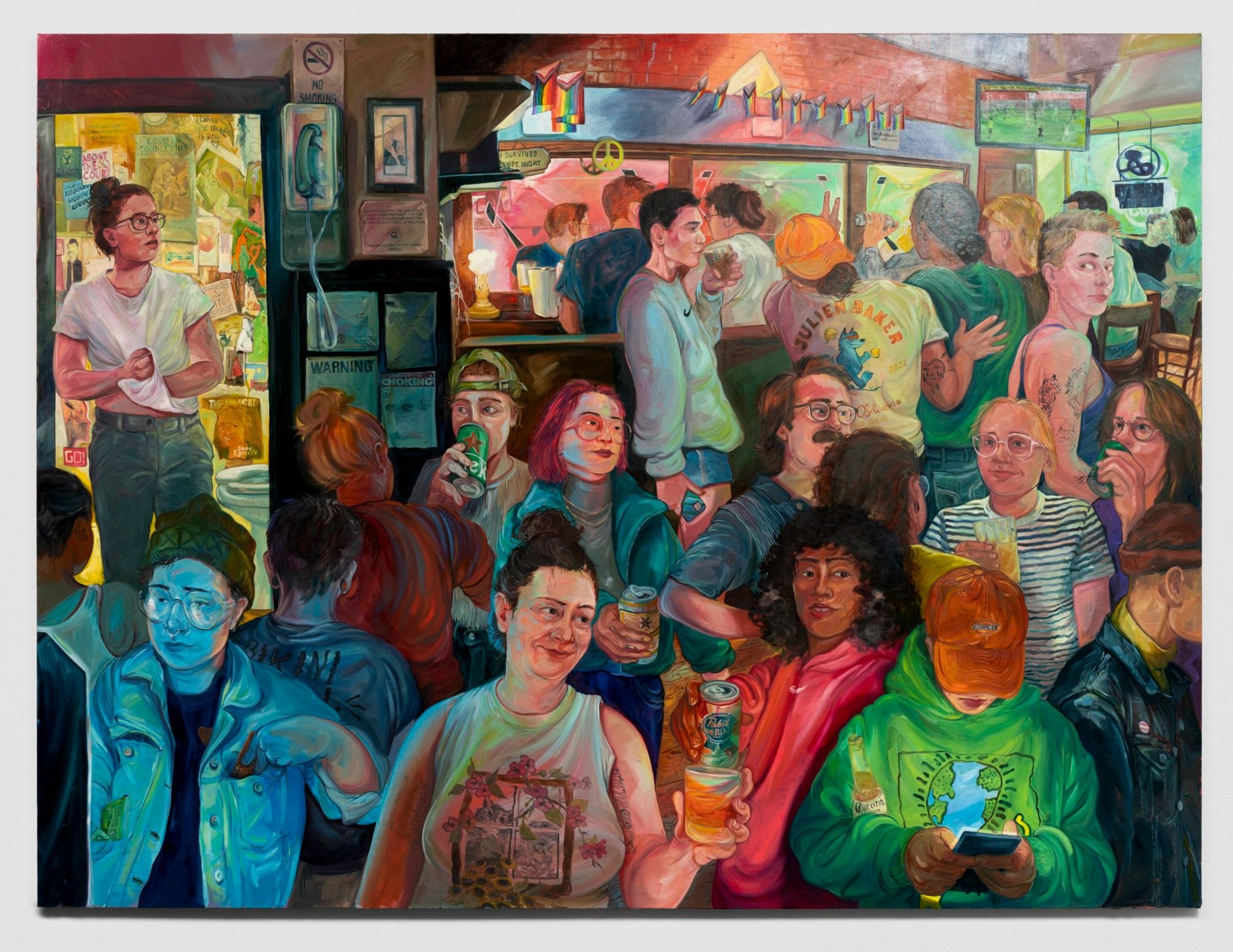  Heartbreak at Ginger’s: Re-emerging  120 x 90 inches  Oil on linen  2022 