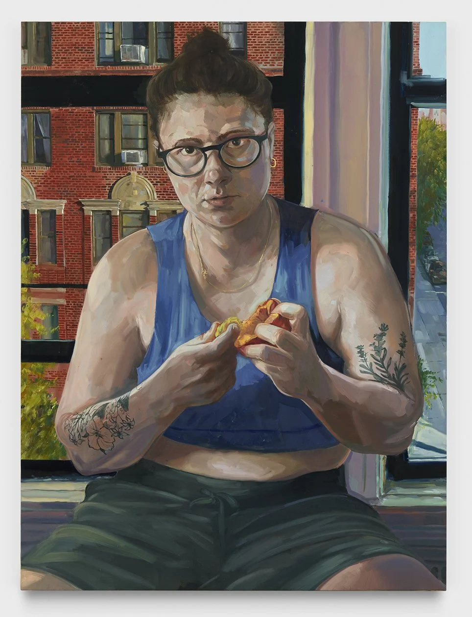 Self Portrait with a Peach