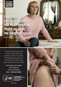 The CDC began an advertisement campaign this year about the dangers of e-cigarette use.