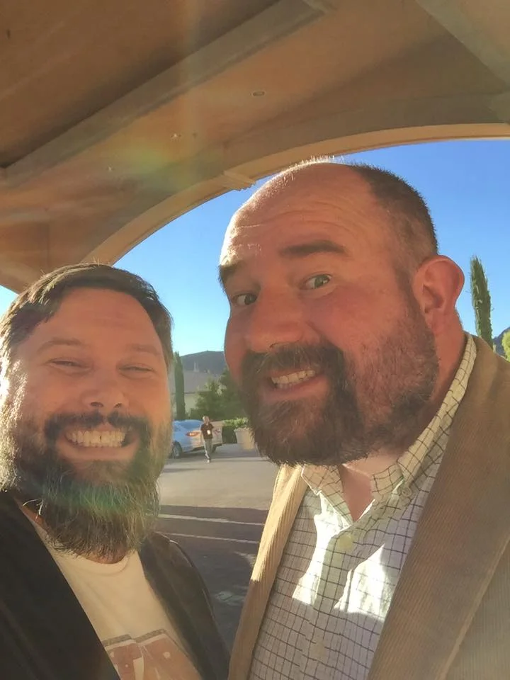 Matt (Right) with Jeff Daly on one of their many travel adventures for their work with IENA