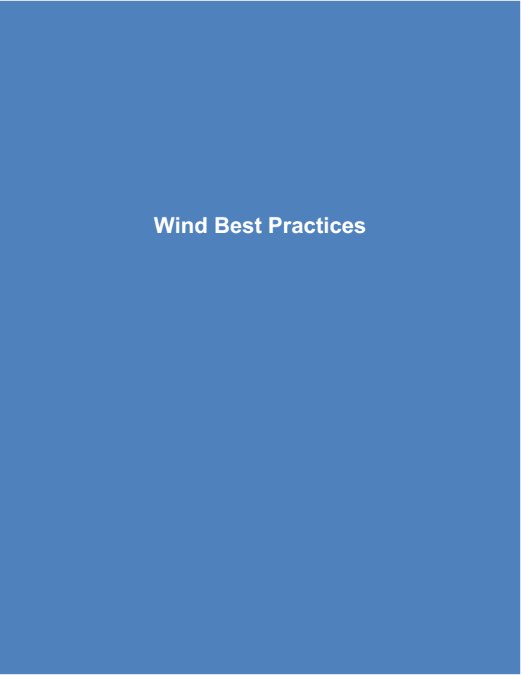 Wind Best Practices