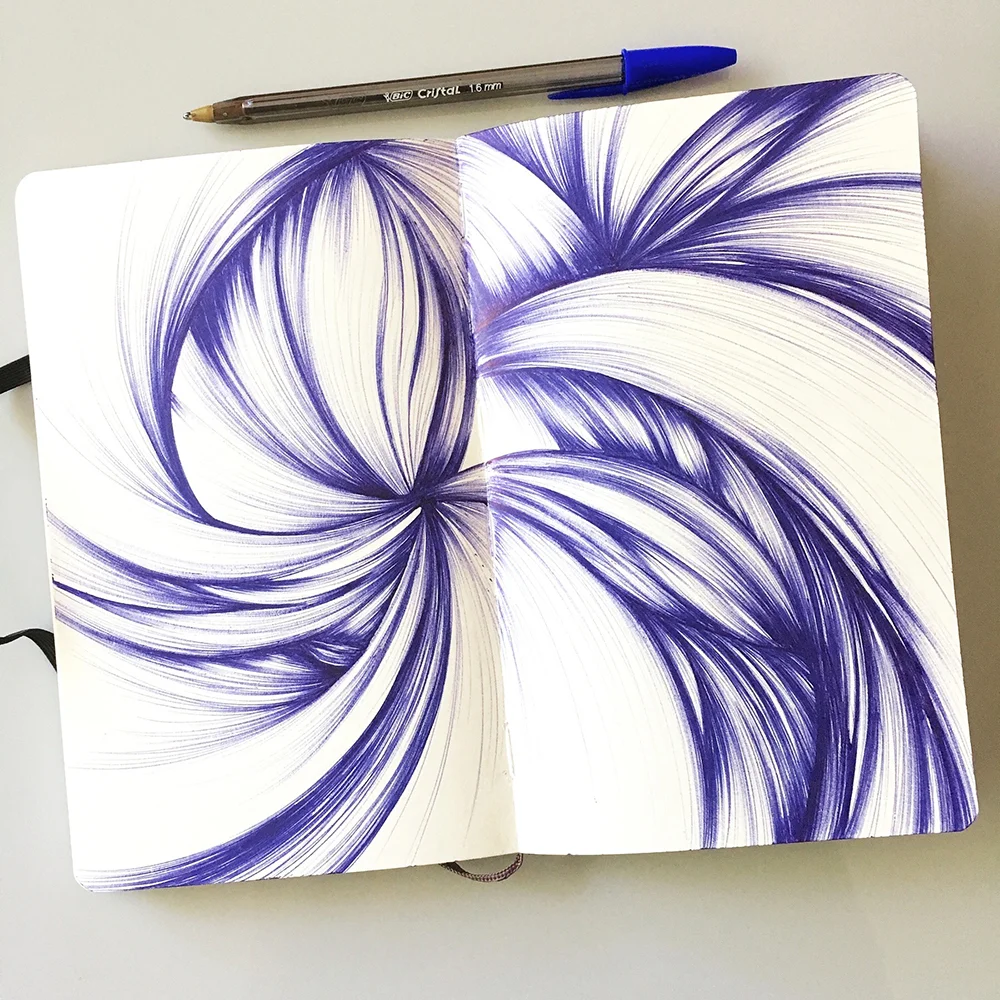 My newest sketchbook drawing got me thinking big. I'm ready supersize these drawings!