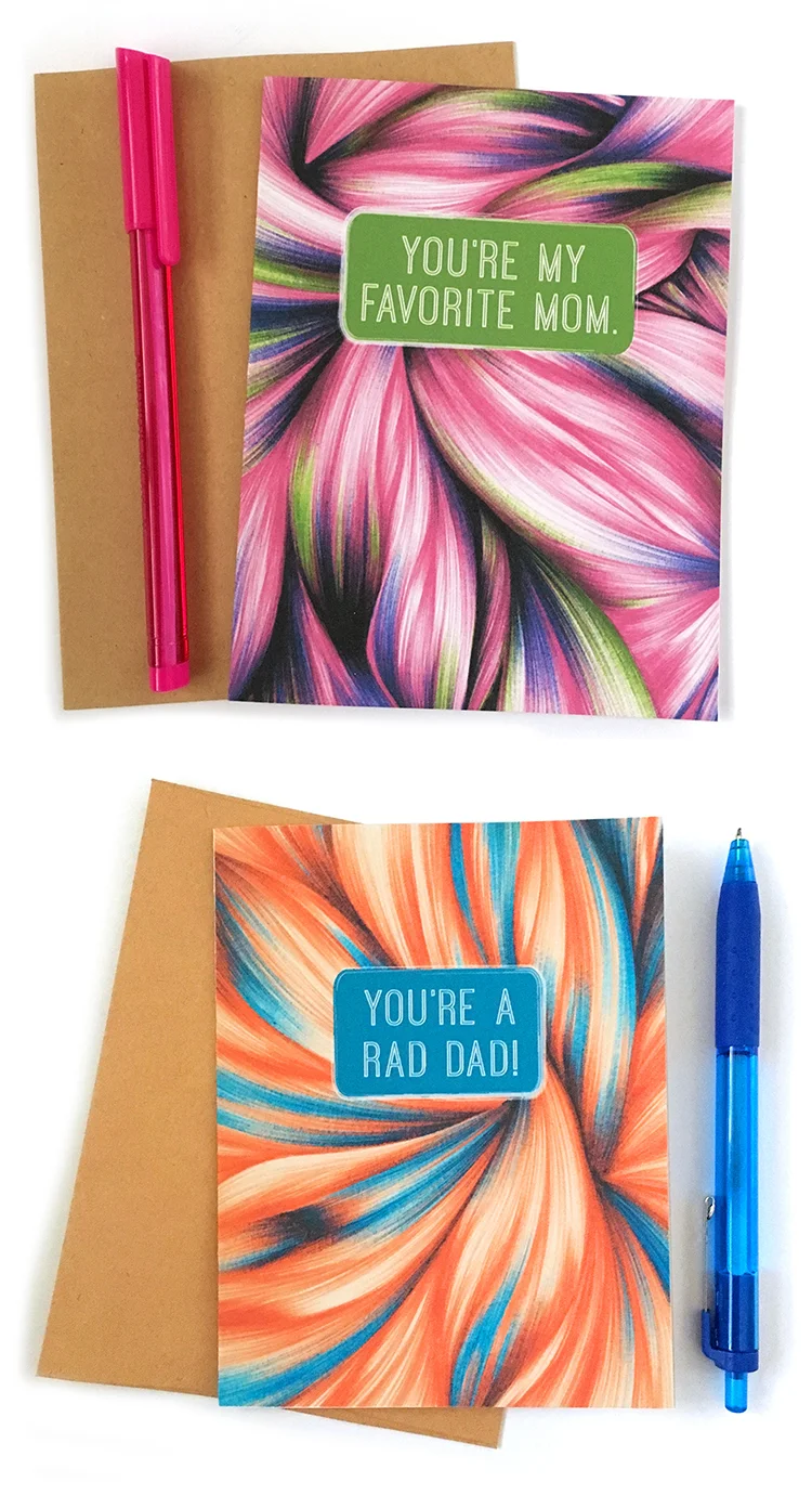 I'm particularly pleased with my Father's Day and Mother's Day cards.
