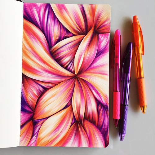 multi-colored ballpoint drawings — Blog — Jennifer Mullin