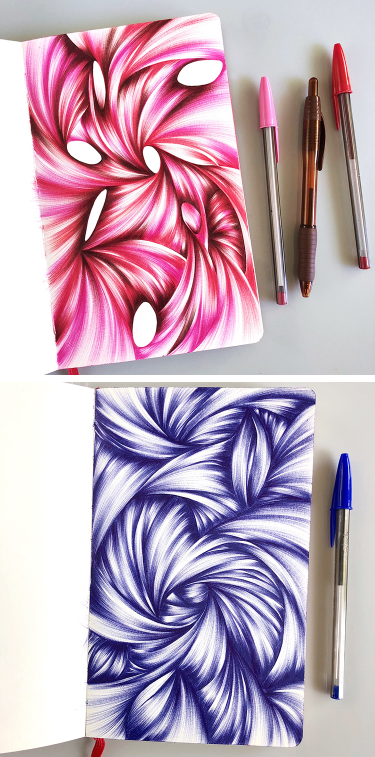 multi-colored ballpoint drawings — Blog — Jennifer Mullin